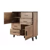 Cama sideboard LOTTA 110 2D4S wotan oak/mat Schwarz