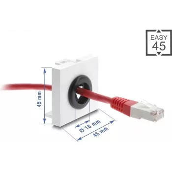 Kabeldurchführung DELOCK Easy 45, Kabeldurchführung für Tisch / Schrank