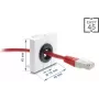 Delock 91073 Easy 45 Kabeldurchführung, rund, weiß/schwarz