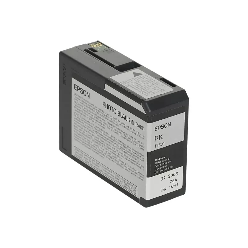 Epson T5801 (T580100) Tintenpatrone Foto Schwarz, 80 ml