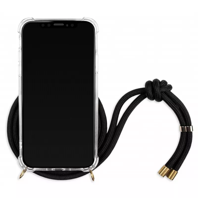 Lookabe Halsketten-Handyhülle für iPhone X/XS, Gold/Schwarz