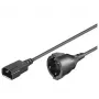Microconnect PE130150 Stromkabel Schwarz 1,5 m C14-Kupplung Netzstecker Typ F