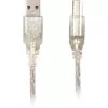 Delock 82057 USB-2.0-Kabel Typ-A-Stecker auf Typ-B-Stecker, 0,5 m, transparent