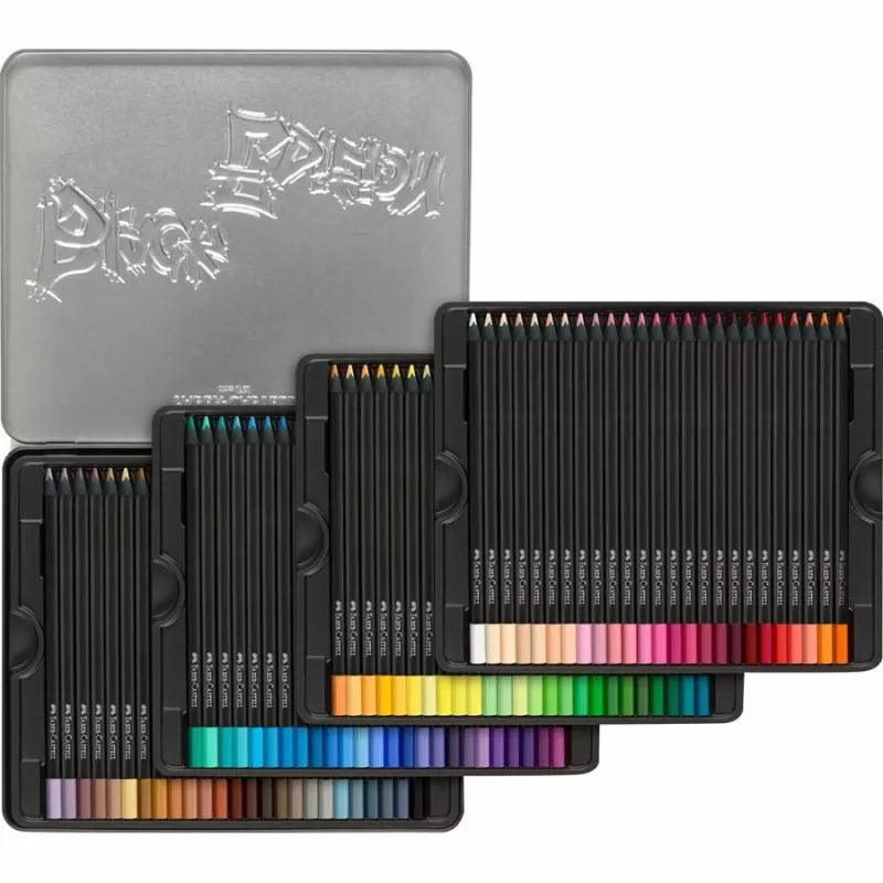 Faber-Castell Black Edition Buntstifte, 100 Stück Metallbox (116490)