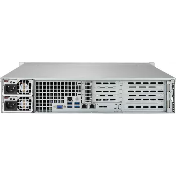 Supermicro SuperChassis 825TQC-R802WB 2U Rack-Servergehäuse, 800 W, Schwarz
