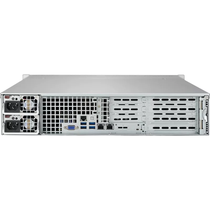 Supermicro SuperChassis 825TQC-R802WB 2U Rack-Servergehäuse, 800 W, Schwarz