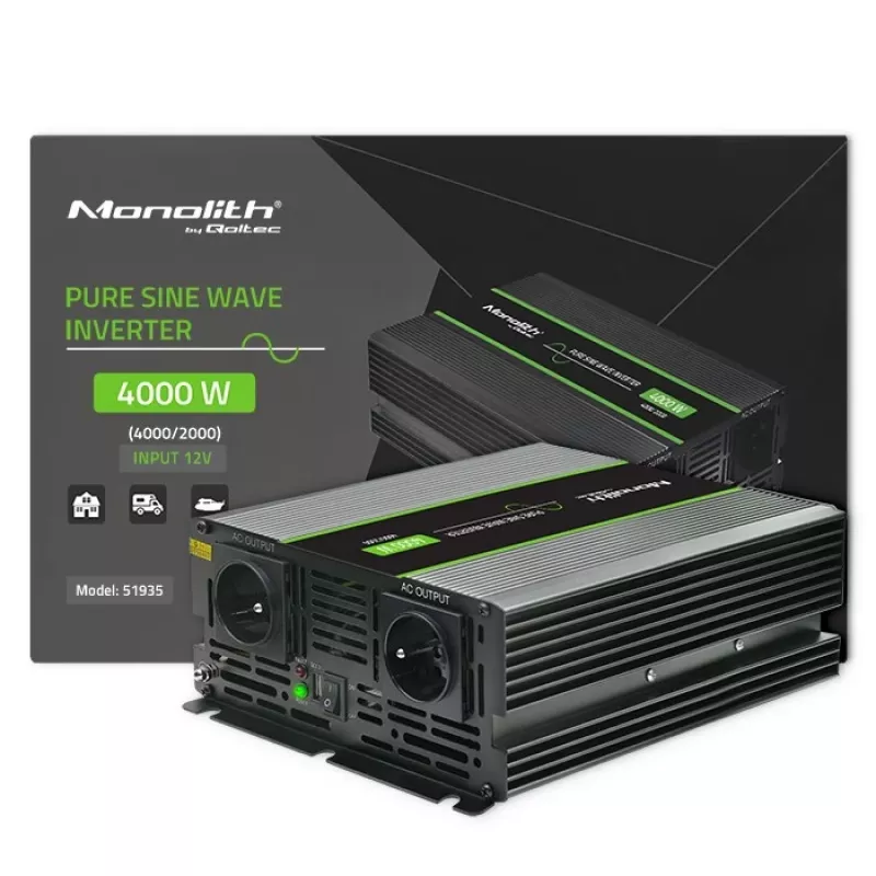 Qoltec Monolith Netzteil Auto 4000 W Schwarz