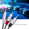 Audiokabel Qoltec 52339 1m 2x Cinch 3,5 mm Schwarz