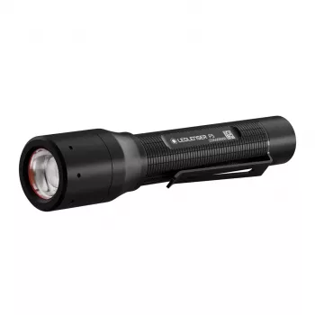 Hand-Taschenlampe Ledlenser P5 schwarz, LED, 140 lm, AA-Batterie, IP54, Aluminium, Taschenclip