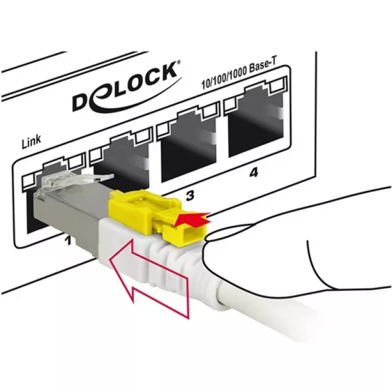 Netzwerkkabel DeLOCK 85330 RJ-45 Cat6a 0,5 m Weiß