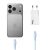 Akyga AK-CH-32 flaches GaN-USB-C-Ladegerät 65 W, 2 x USB-C PD, Weiß