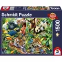 Schmidt Spiele 57385 Kunterbunte Tierwelt Puzzle, 1500 Teile, Tiere, ab 12 Jahren