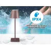 Beper P201UTP113 Akku-Tischleuchte, Touch-Steuerung, 2 W, 2000 mAh, Corten-Stahl