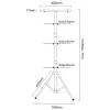 Stativ MACLEAN MCE583 höhenverstellbar für Flutlichter, Metallrahmen, gelb