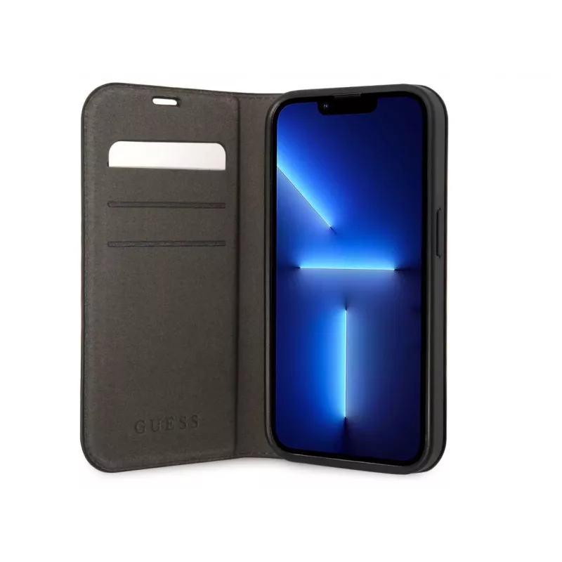 GUESS | Book Case | Apple | iPhone 14 Pro Max | Rubber/Silicone | Schwarz