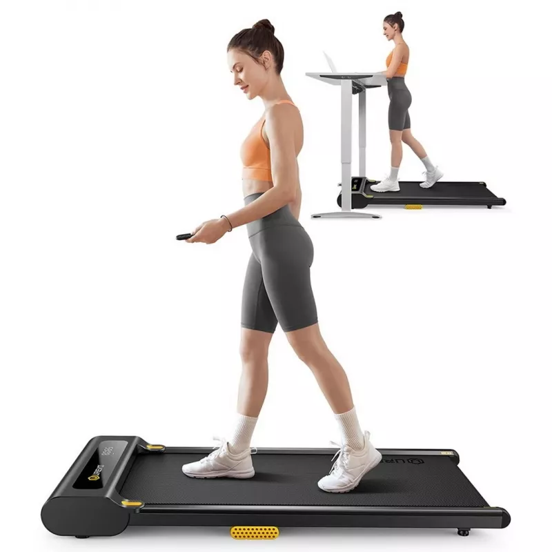UREVO SpaceWalk SP1 Lite URTM022 Walking-Pad-Laufband, 0,8–6 km/h, maximales Nutzergewicht 120 kg, Schwarz