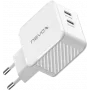 65W DUAL USB-C (PD) QC3.0 Ladegerät GaN (Weiß, PD 3.0, QC 3.0)