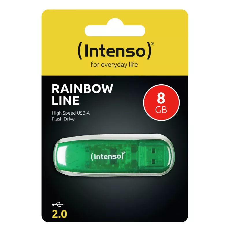 MEMORY DRIVE FLASH USB2 8GB/GREEN 3502460 INTENSO
