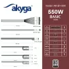 Akyga Basic AK-B1-550 ATX-Netzteil 550 W, 120-mm-Lüfter, passive PFC, Grau