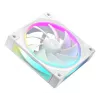 DeepCool FL12 WH 3-in-1 120-mm-Gehäuselüfter (3 Stück), 2150 U/min, fluiddynamisches Lager, 4-Pin-PWM, Weiß