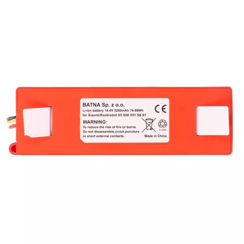 Ersatzakku für Xiaomi Mi Robot / Roborock S50 S55 Staubsauger, 14,4 V 5200 mAh