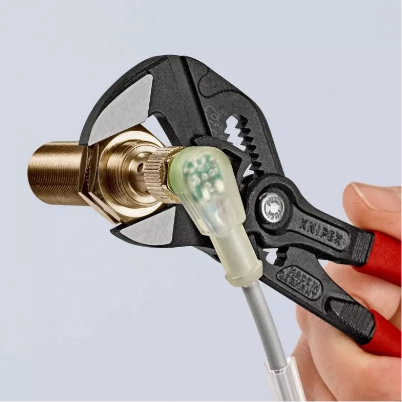 Knipex 86 01 180 Zangenschlüssel, 180 mm, max. Öffnung 40 mm, 15-fach einstellbar, rot
