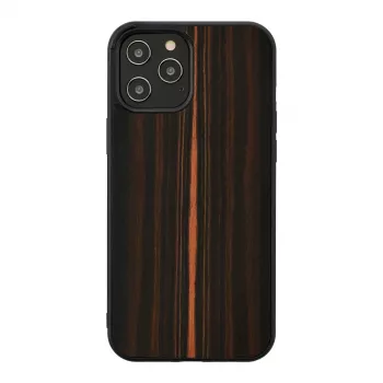 Handyhülle Man and Wood für iPhone 12 Pro Max – Ebenholzschwarz, schützende Hartschale