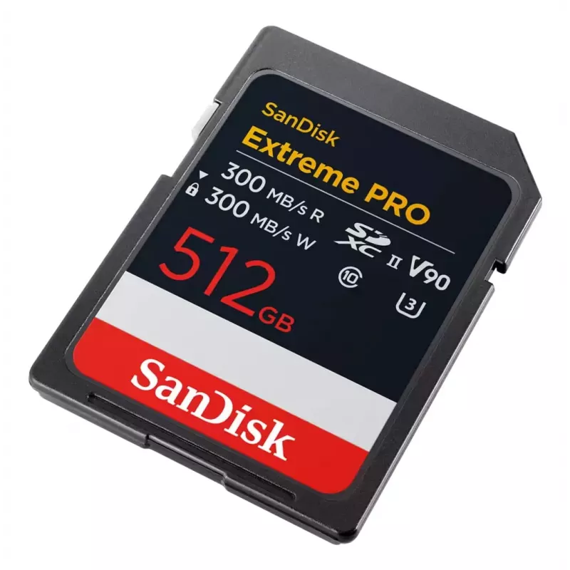 SanDisk Extreme Pro - Flash-Speicherkarte - 512 GB - Video Class V90 / UHS-II U3 / Class10 - SDXC UHS-II
