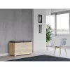 Geschlossener Schuhschrank Top e Shop OPAL SZAFKA SONOMA – Eiche, 850×450 mm, Spanplatte, 16 mm Rahmen