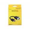 Delock 65587 Adapter HDMI-A Stecker auf VGA (D-Sub 15) Buchse mit Audio, schwarz/weiß