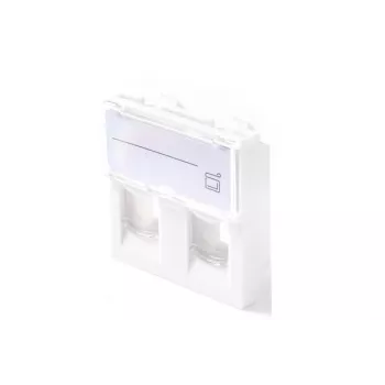 Wandanschlussdose Lanview LKS830 45x45 mm 2-Port Ethernet