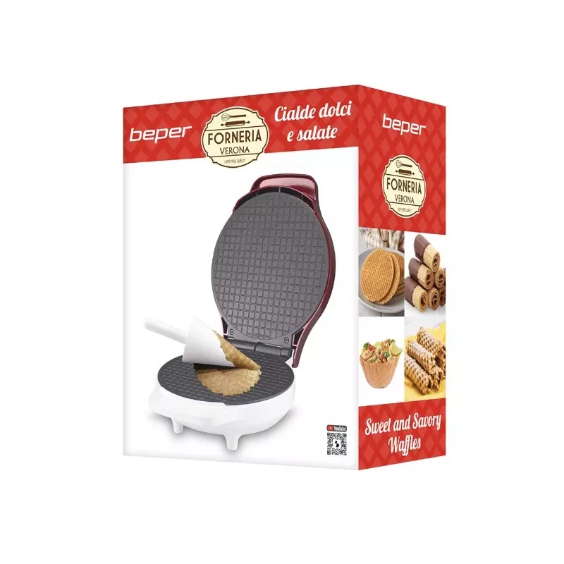 Beper P101CUD002 Party Line Waffeleisen, 1000 W, 18 cm