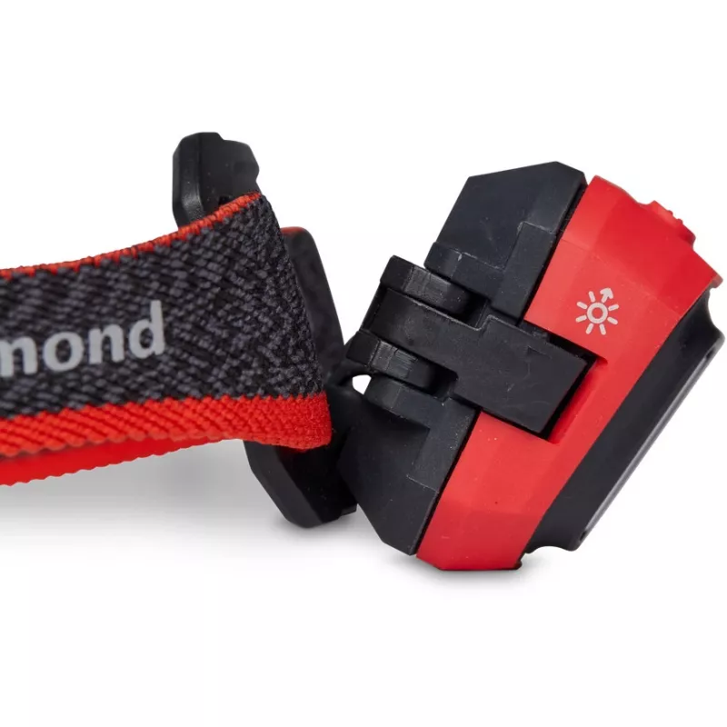 Black Diamond Storm 450 Stirnlampe mit schwarzem, rotem Stirnband
