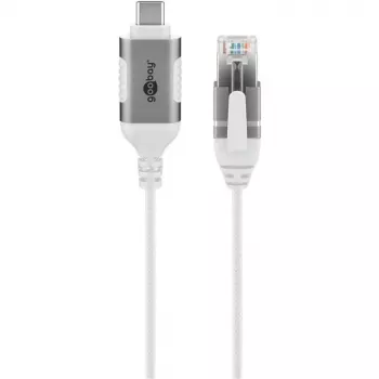 Goobay Ethernet-Kabel USB-C 3.1 auf RJ45 schlank 3 m - verbindet Router, Modem oder (74388)