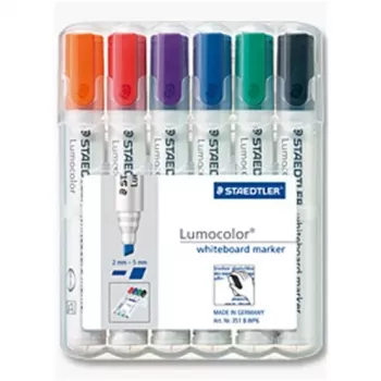 Marker Staedtler 351 B WP6 6 Stück Schwarz Blau Grün Orange Rot Violett