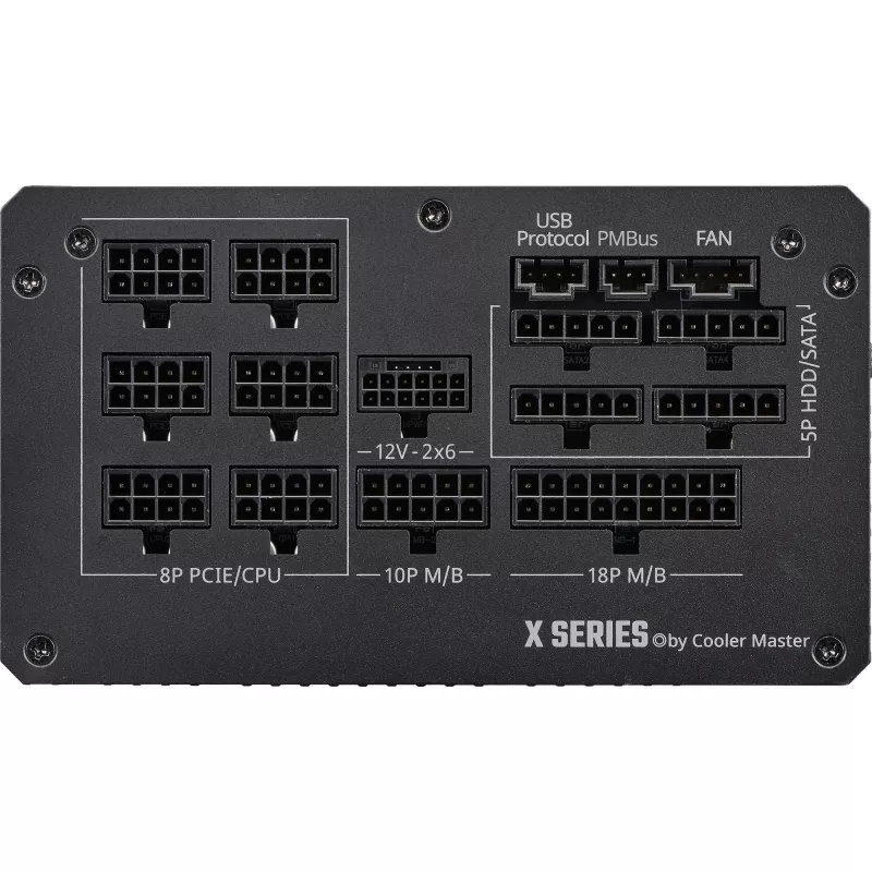 Cooler Master X Silent Edge Platinum 1100 MPS-B001-AZBP-NBEU PC-Netzteil, 1100 W, 80 PLUS Platinum, ATX 3.1, modular, 12VHPWR, 20+4-Pin, Schwarz