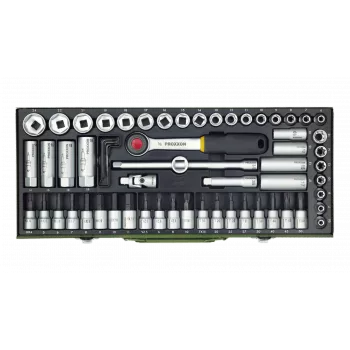 Proxxon | Steck- und Ratschensatz, 3/8 Zoll | 65 Stück