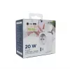 CHARGER USB UNIVERSAL 20W WHT/2P AC TA-ACPDQC20-01-W GEMBIRD