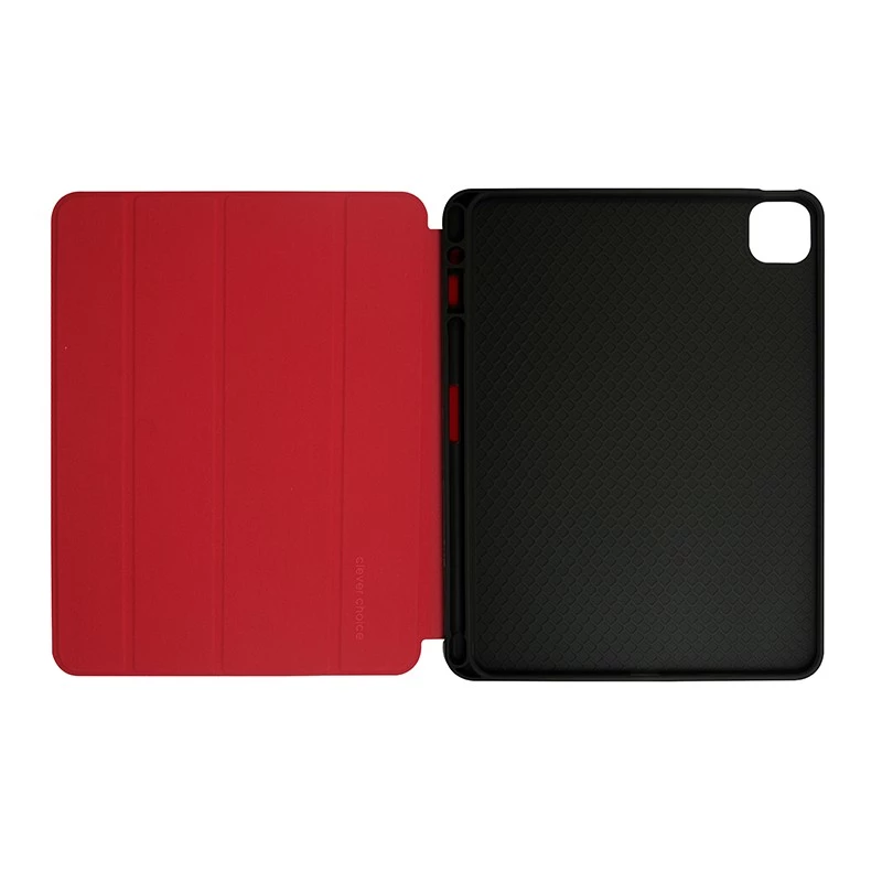 Crong FlexFolio CRG-FXF-IPD112-RED Folio-Hülle für iPad Air 11 M3 (2025)/M2 (2024), iPad Air 10.9 (5-4 Gen.), iPad Pro 11 (2022-2021), 27,7 cm (10,9″), mit Apple-Pencil-Halterung, rot