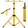 Stativ MACLEAN MCE583 höhenverstellbar für Flutlichter, Metallrahmen, gelb