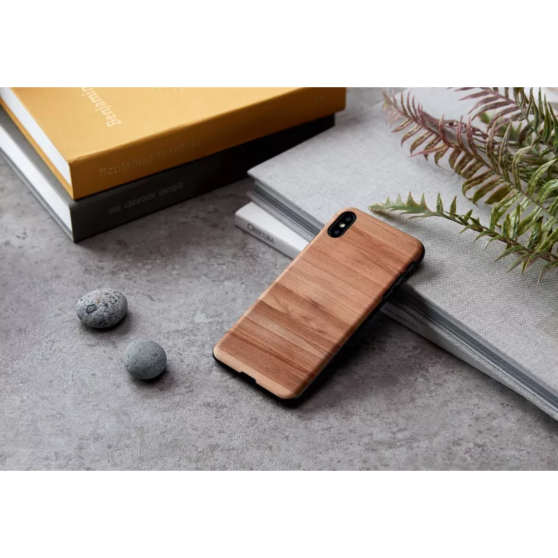 Smartphone-Hülle man and wood für iPhone XS Max — Cappuccino Schwarz Schutzhülle