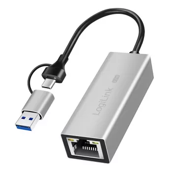 USB-A/-C auf 2,5G Ethernet-Adapter, grau
