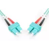DIGITUS Professional - Patchkabel - SC Multimode (M) zu SC Multimode (M) - 2 m - Glasfaser - 50/125 Mikrometer - OM3 - halogenfrei - aquamarin