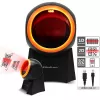 Qoltec 50857 kabelgebundener Tisch-Barcodescanner, 1D/2D, QR, USB, 1,75 m Kabel