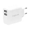 LogiLink Netzteil - 12 Watt - 2,4 A - 2 Ausgangsports (USB)