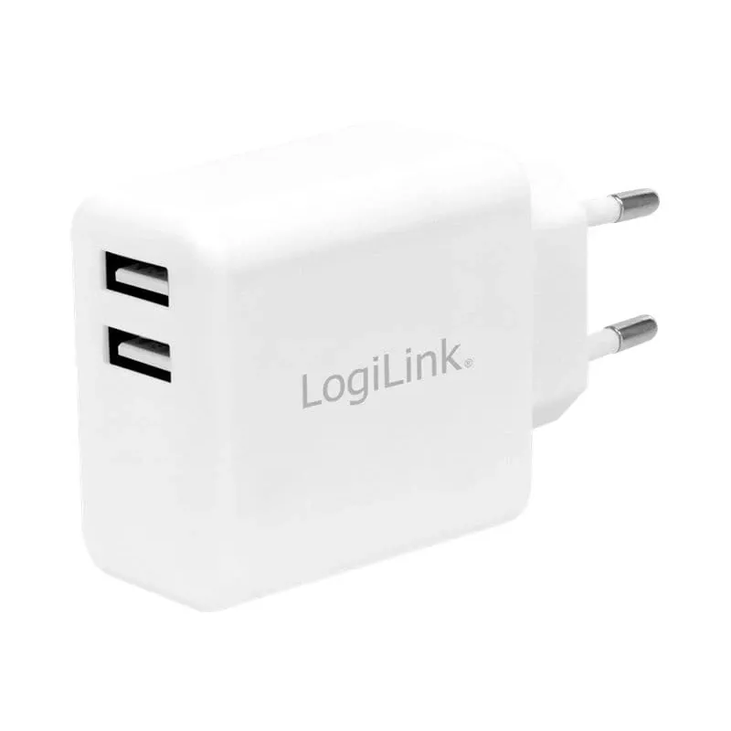 LogiLink Netzteil - 12 Watt - 2,4 A - 2 Ausgangsports (USB)