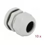 Kabelverschraubung DeLOCK 60225 Grau Kunststoff 10 Stk.
