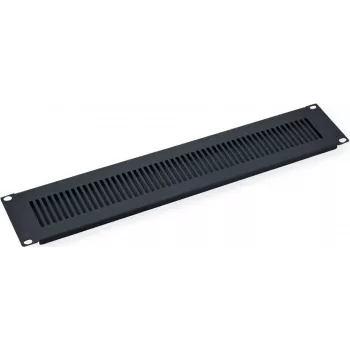 VALUE 26.99.0320 19-Zoll-Lüftungsblende, 2U, RAL 9005 Schwarz