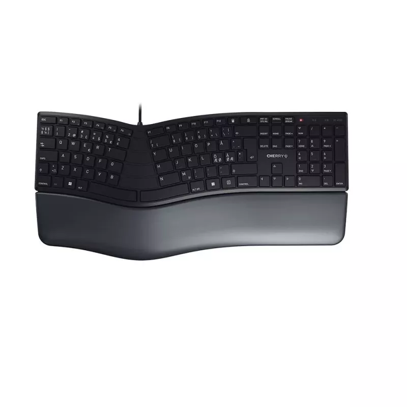 CHERRY KC 4500 ERGO Tastatur Universal USB QWERTY Nordisch Schwarz
