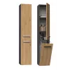 Badschrank Topeshop NEL IV ANTR/ART — freistehend, Graphit/Eiche, 3 Regalböden, 310×300×1740 mm